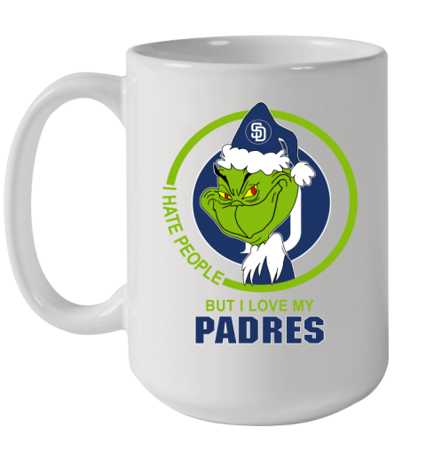 San Diego Padres MLB Christmas Grinch I Hate People But I Love My Favorite Baseball Team Ceramic Mug 15oz