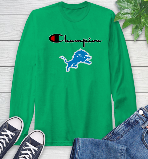NFL Football Detroit Lions Champion Shirt Long Sleeve T-Shirt 5