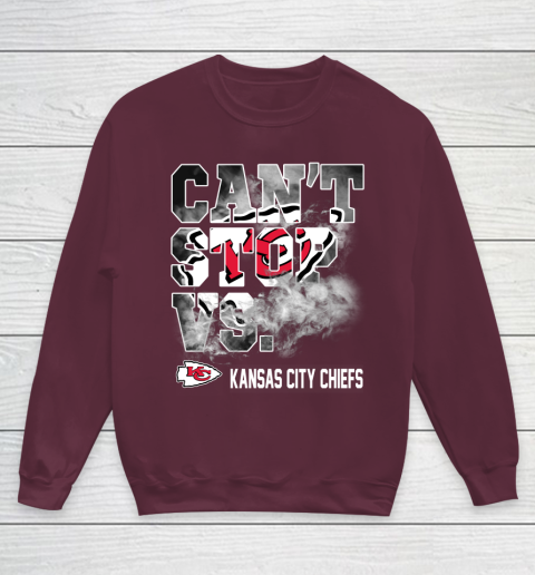 NFL Kansas City Chiefs Can't Stop Vs Youth Sweatshirt 4