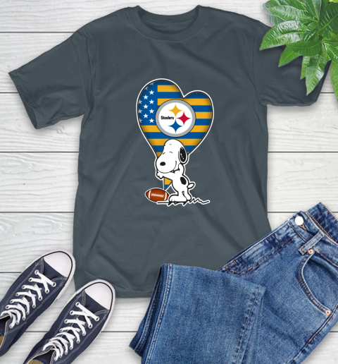 Pittsburgh Steelers NFL Football The Peanuts Movie Adorable Snoopy T-Shirt 9