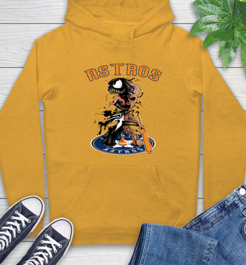 MLB Houston Astros Baseball Venom Groot Guardians Of The Galaxy Hoodie 3