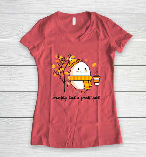 Humpty Dumpty Had A Great Fall Women's V-Neck T-Shirt 3