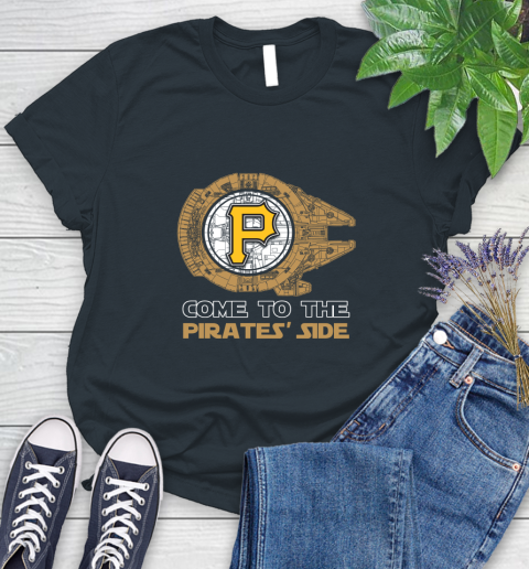 MLB Come To The Pittsburgh Pirates Side Star Wars Baseball Sports Women's T-Shirt 8