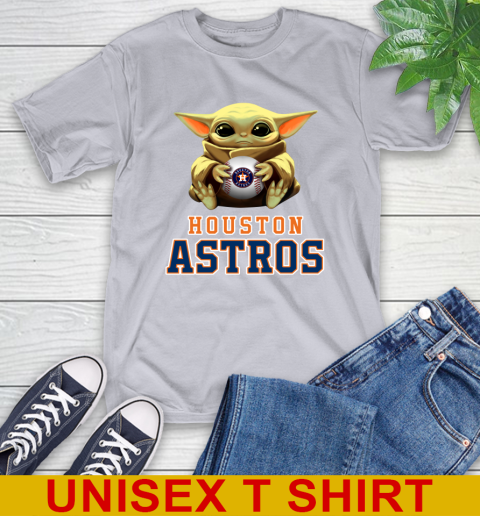 MLB Baseball Houston Astros Star Wars Baby Yoda Shirt 6
