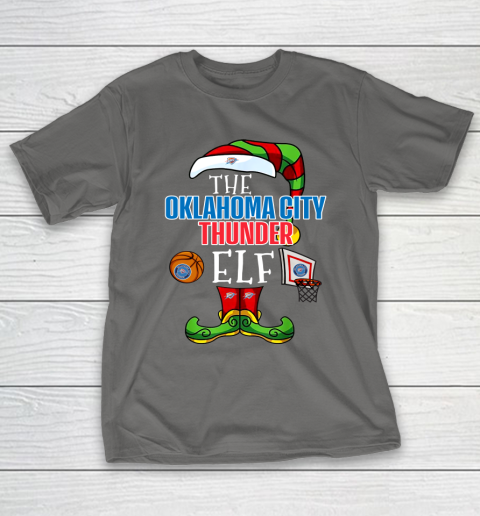 Oklahoma City Thunder Christmas ELF Funny NBA T-Shirt 8