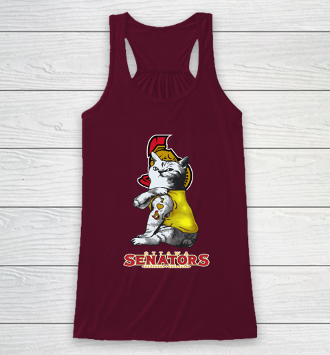 NHL My Cat Loves Ottawa Senators Hockey Racerback Tank 2