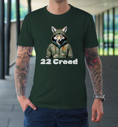 Coyote in Hood 22 Creed Graphic Hunting T-Shirt 3