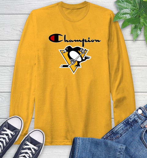 NHL Hockey Pittsburgh Penguins Champion Shirt Long Sleeve T-Shirt 2