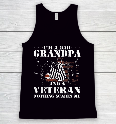 Grandpa Funny Gift Apparel  I'm A Dad Grandpa Veteran Father's Day S Tank Top