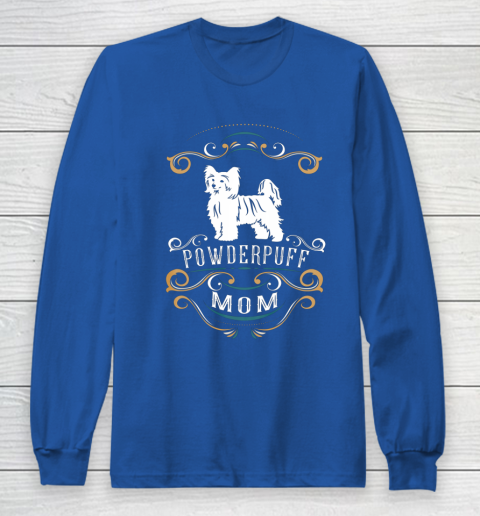 Dog Mom Shirt Powderpuff Mom Chinese Crested Dog Long Sleeve T-Shirt 6