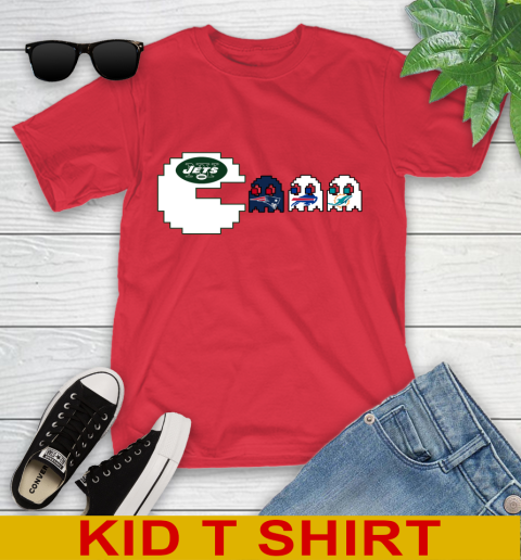 New York Jets NFL Football Pac Man Champion Youth T-Shirt 10