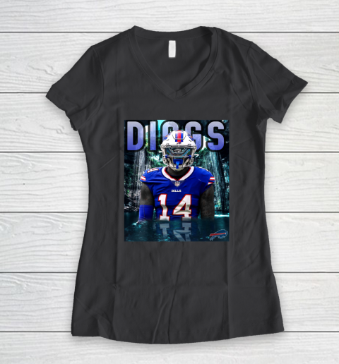 Stefon Diggs Shirt Buffalo Bills Women's V-Neck T-Shirt 11