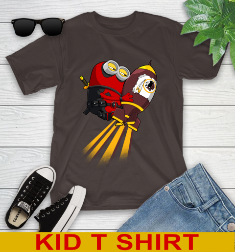 NFL Football Washington Redskins Deadpool Minion Marvel Shirt Youth T-Shirt 6