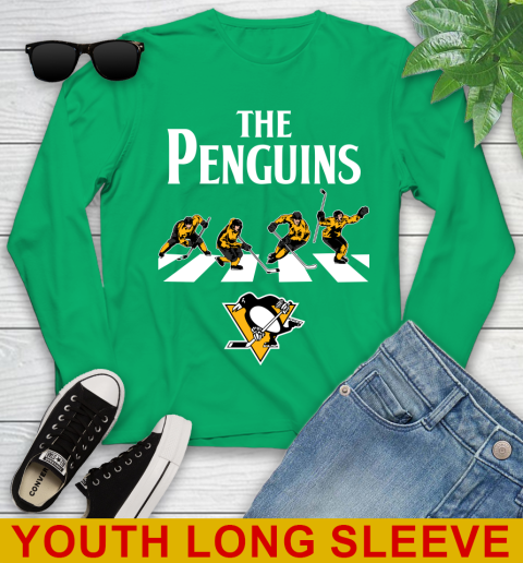 NHL Hockey Pittsburgh Penguins The Beatles Rock Band Shirt Youth Long Sleeve 7