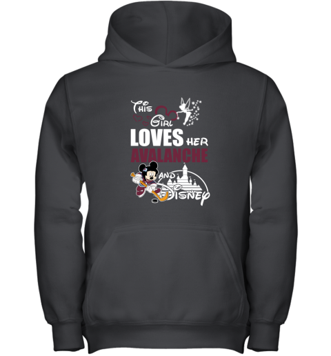 This Girl Love Her Colorado Avalanche And Mickey Disney Youth Hoodie