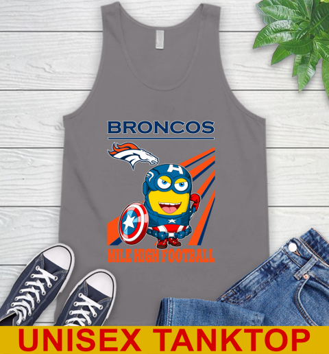 NFL Football Denver Broncos Captain America Marvel Avengers Minion Shirt Tank Top 6