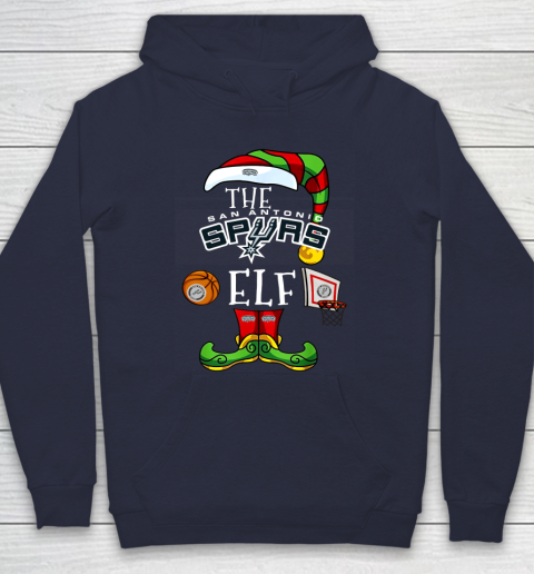 San Antonio Spurs Christmas ELF Funny NBA Hoodie 2