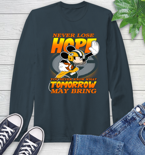 Green Bay Packers NFL Football Mickey Disney Never Lose Hope Long Sleeve T-Shirt 9