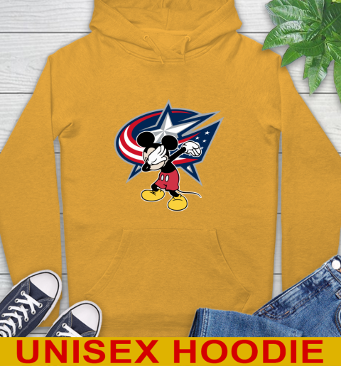 Columbus Blue Jackets NHL Hockey Dabbing Mickey Disney Sports Hoodie 3