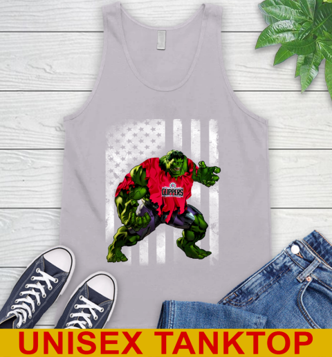 LA Clippers Hulk Marvel Avengers NBA Basketball American Flag Tank Top 3