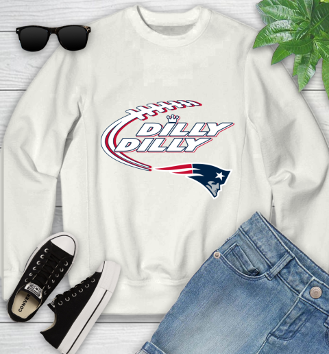 NFL New England Patriots Dilly Dilly Football Sports Youth Sweatshirt