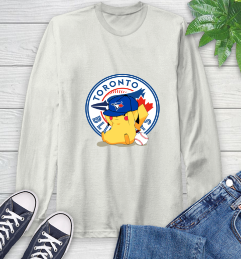 MLB Pikachu Baseball Sports Toronto Blue Jays Long Sleeve T-Shirt 12