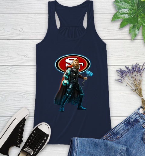 NFL Thor Avengers Endgame Football San Francisco 49ers Racerback Tank 12
