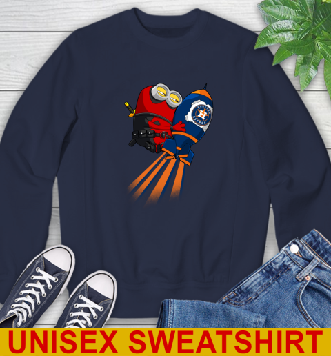 MLB Baseball Houston Astros Deadpool Minion Marvel Shirt Sweatshirt 2