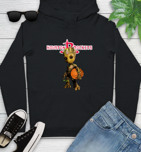 Houston Rockets NBA Basketball Groot Marvel Guardians Of The Galaxy Youth Hoodie 2