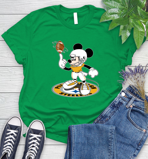 NFL Football Pittsburgh Steelers Cheerful Mickey Disney Shirt Women's T-Shirt 7