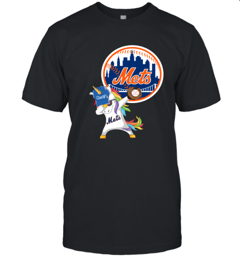 Hip Hop Dabbing Unicorn Flippin Love New York Mets Unisex Jersey Tee