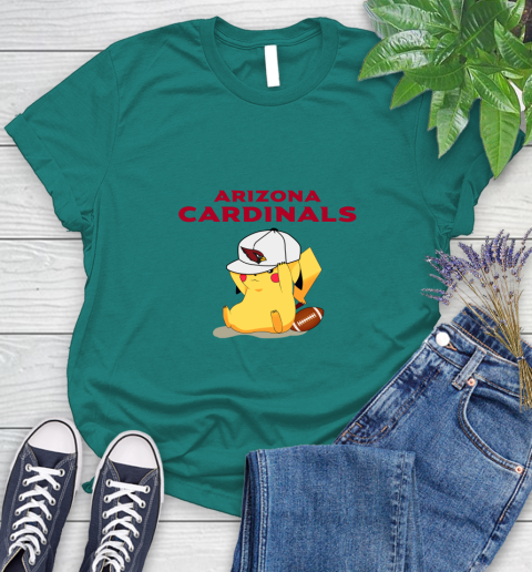NFL Pikachu Football Sports Arizona Cardinals Women's T-Shirt 12