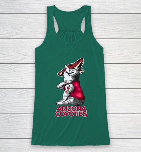 NHL My Cat Loves Arizona Coyotes Hockey Racerback Tank 5