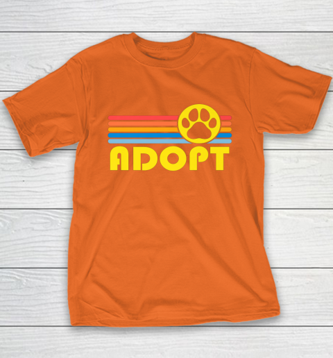 Rescue Animal Adoption Adopt Cat or Dog Vintage Retro Sunset Youth T-Shirt 4