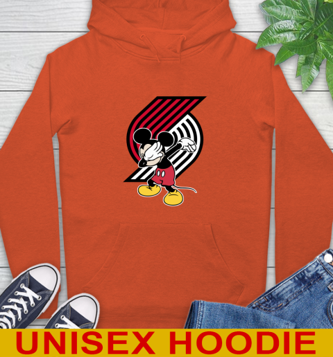 Portland Trail Blazers NBA Basketball Dabbing Mickey Disney Sports Hoodie 5