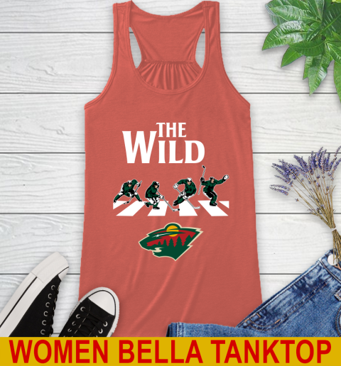 NHL Hockey Minnesota Wild The Beatles Rock Band Shirt Racerback Tank 3
