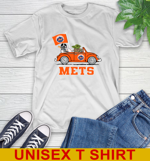 MLB Baseball New York Mets Darth Vader Baby Yoda Driving Star Wars Shirt T-Shirt