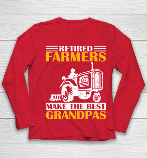 GrandFather gift shirt Retired Farmer Tractor Make The Best Grandpa Retirement Gift T Shirt Youth Long Sleeve 8