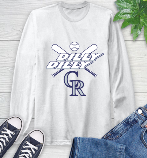 MLB Colorado Rockies Dilly Dilly Baseball Sports Long Sleeve T-Shirt