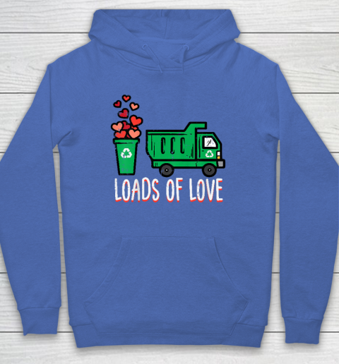 Kids Valentines Day Garbage Truck Loads Of Love Hoodie 5