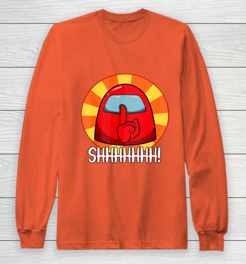 Among Us Game Shirt Cool Among Us shirt Crewmate or Impostor SHHHHHH Long Sleeve T-Shirt 3
