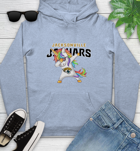 Jacksonville Jaguars NFL Football Funny Unicorn Dabbing Sports Youth Hoodie 10
