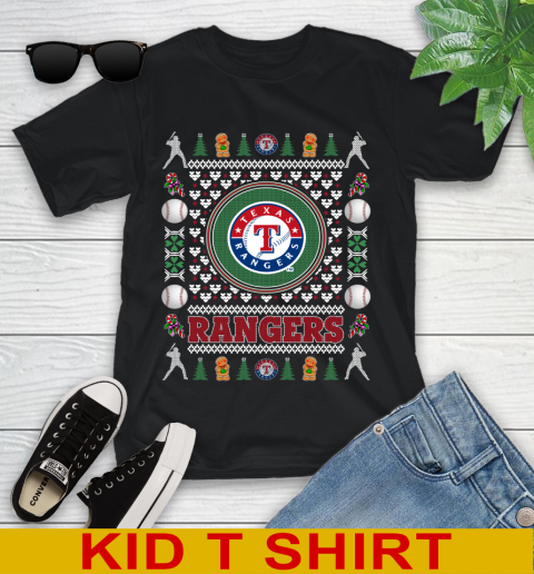Texas Rangers Merry Christmas MLB Baseball Loyal Fan Youth T-Shirt