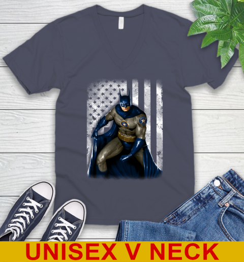 Houston Astros MLB Baseball Batman DC American Flag Shirt V-Neck T-Shirt 8 Houston Astros MLB Baseball Batman DC American Flag Shirt V-Neck T-Shirt - Image 8