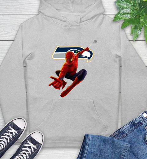 NFL Spider Man Avengers Endgame Football Seattle Seahawks Hoodie 6