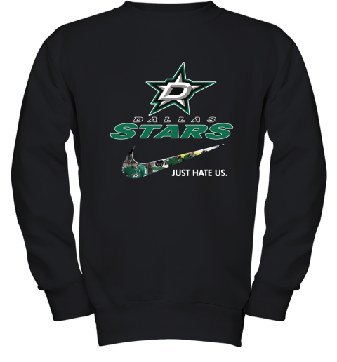 NHL Team Dallas Star x Nike Just Hate Us Hockey Youth Sweatshirt