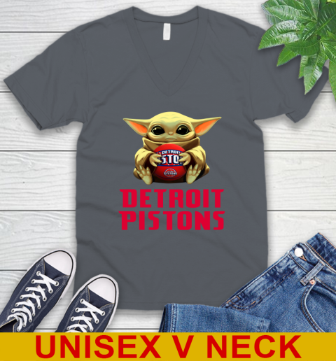 NBA Basketball Detroit Pistons Star Wars Baby Yoda Shirt 53