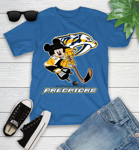 NHL Nashville Predators Mickey Mouse Disney Hockey T Shirt Youth T-Shirt 9