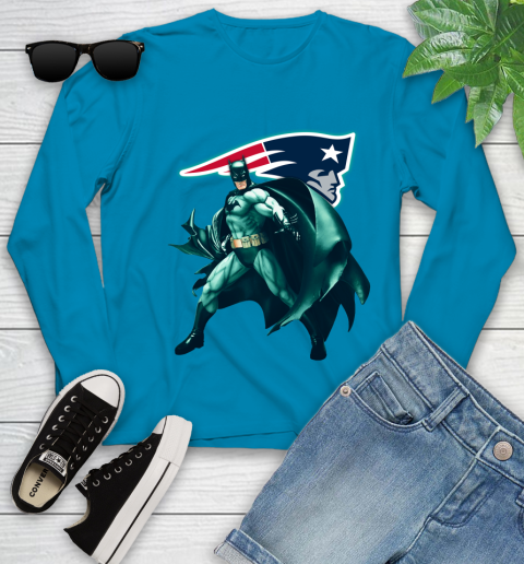 NFL Batman Football Sports New England Patriots Youth Long Sleeve 7