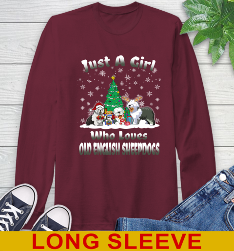 Christmas Just a girl who love old english sheepdogs dog pet lover 202